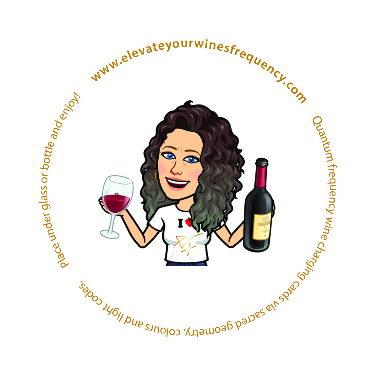 Back of Cosmic sacred geometry coaster for wine charging