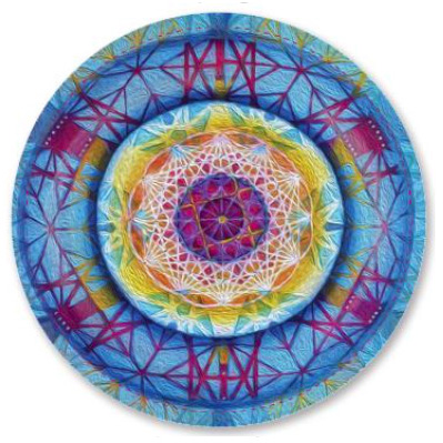 One of cosmic sacred geometry coaster