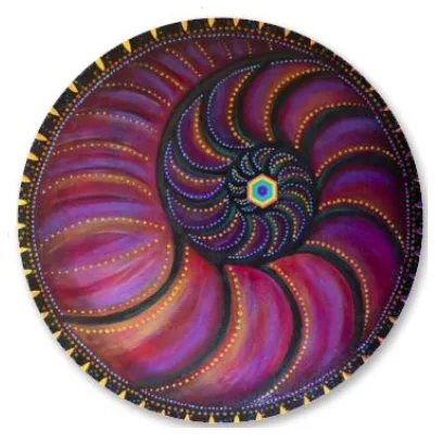 One cosmic sacred geometry coaster for wine charging